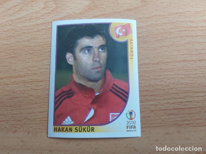 Cromos de Futebol: CROMO FUTBOL MUNDIAL 2002 EDITORIAL PANINI 204.SUKUR-TURQUIA-NUNCA PEGADO-TRASERA EN NEGRO