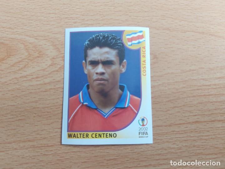 Cromos de Futebol: CROMO FUTBOL MUNDIAL 2002 EDITORIAL PANINI 232.CENTENO-COSTA RICA-NUNCA PEGADO-TRASERA EN NEGRO