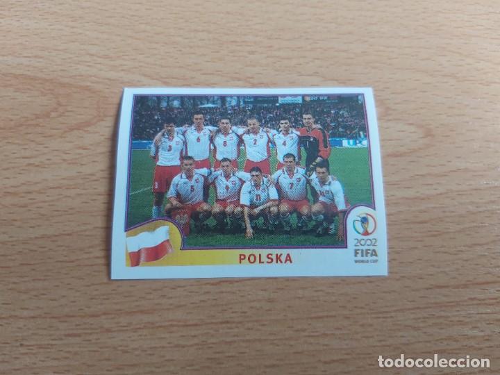 Cromos de Futebol: CROMO FUTBOL MUNDIAL 2002 EDITORIAL PANINI 259.PLANTILLA-POLONIA-NUNCA PEGADO-TRASERA EN NEGRO