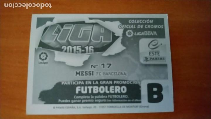 Cromos de f&uacute;tbol: messi 2015 16 barcelona - Foto 2