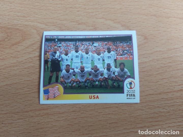 Football Stickers: CROMO FUTBOL MUNDIAL 2002 EDITORIAL PANINI 277.PLANTILLA-USA-NUNCA PEGADO-TRASERA EN NEGRO