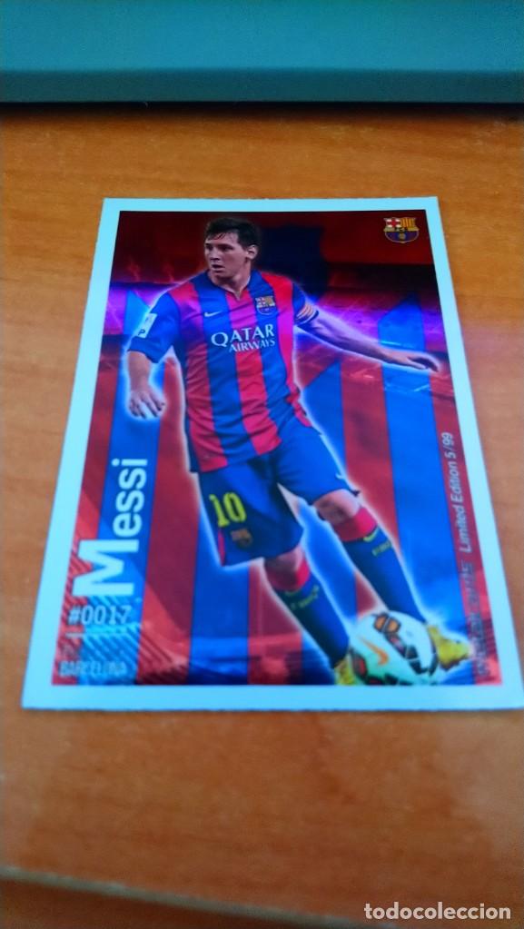 Cromos de f&uacute;tbol: messi edicion limitada 5/99, 2015 - Foto 1