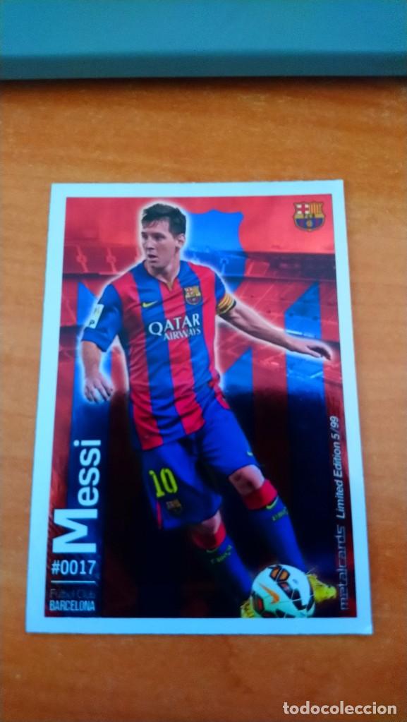 Cromos de f&uacute;tbol: messi edicion limitada 5/99, 2015 - Foto 2