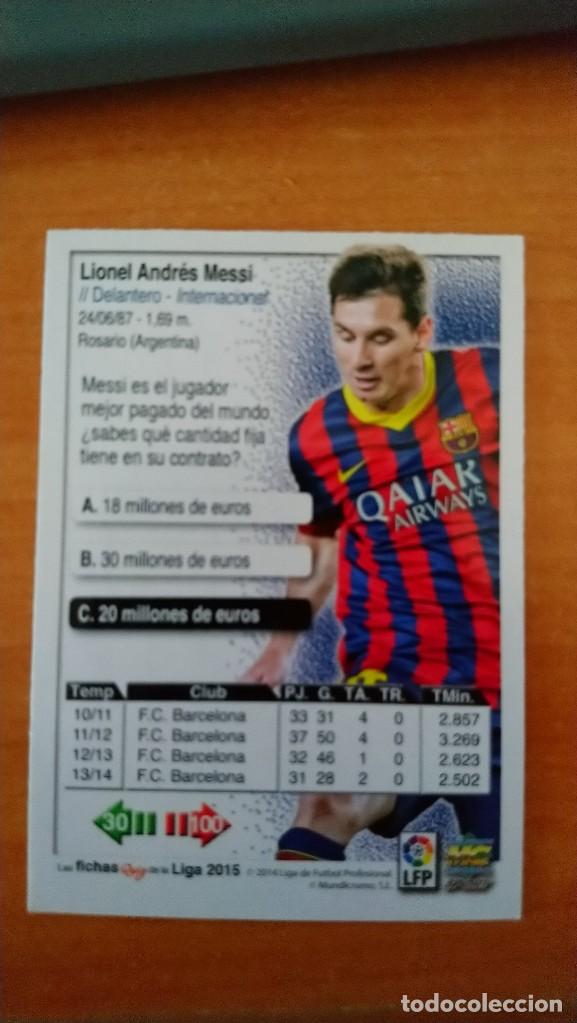 Cromos de f&uacute;tbol: messi, 2015 mundicromo - Foto 2