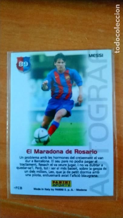 Cromos de f&uacute;tbol: messi, rookie 2004 05 - Foto 2