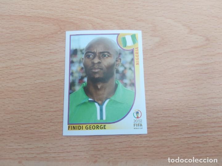 Figurine di Calcio: CROMO FUTBOL MUNDIAL 2002 EDITORIAL PANINI 416.FINIDI-NIGERIA-NUNCA PEGADO-TRASERA EN NEGRO