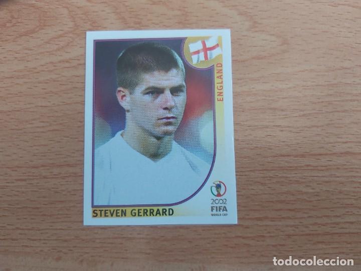 Figurine di Calcio: CROMO FUTBOL MUNDIAL 2002 EDITORIAL PANINI 432.GERRARD-INGLATERRA-NUNCA PEGADO-TRASERA EN NEGRO