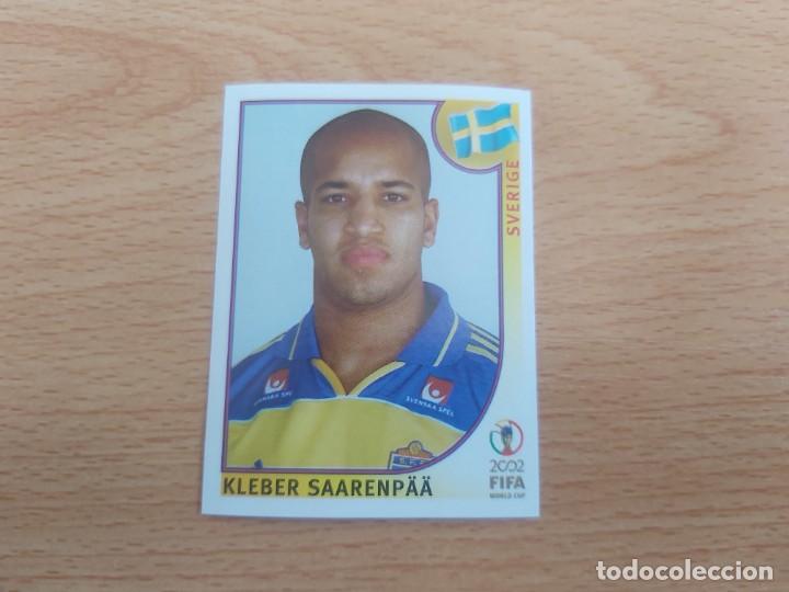 Figurine di Calcio: CROMO FUTBOL MUNDIAL 2002 EDITORIAL PANINI 446.SAARENPAA-SUECIA-NUNCA PEGADO-TRASERA EN NEGRO