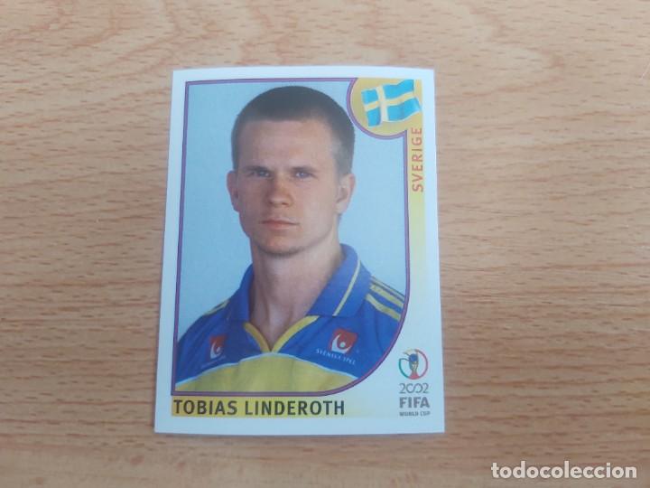 Figurine di Calcio: CROMO FUTBOL MUNDIAL 2002 EDITORIAL PANINI 448.LINDEROTH-SUECIA-NUNCA PEGADO-TRASERA EN NEGRO