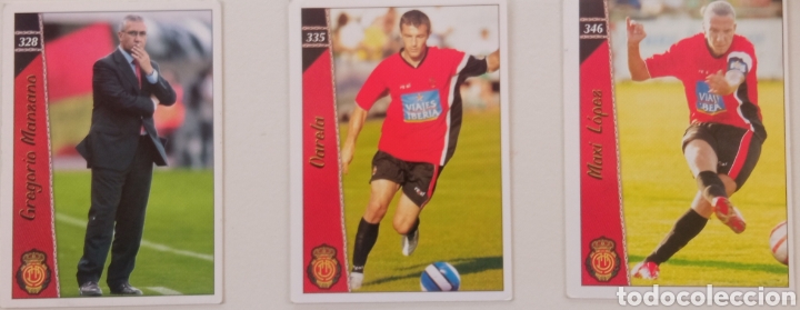 Figurine di Calcio: Espa&ntilde;a cromos f&uacute;tbol MALLORCA #328, 335, 346 FICHAS LIGA 2007 MUNDICROMO