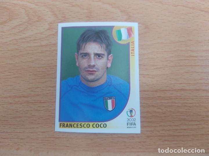 Cromos de Futebol: CROMO FUTBOL MUNDIAL 2002 EDITORIAL PANINI 464.COCO-ITALIA-NUNCA PEGADO-TRASERA EN NEGRO