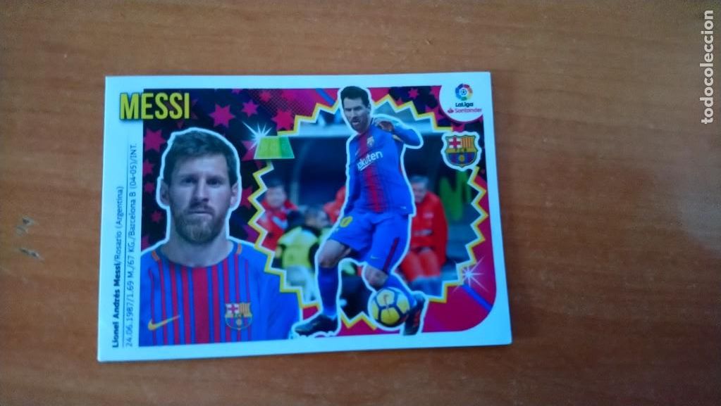 Cromos de f&uacute;tbol: messi, liga 2018 2019 - Foto 1