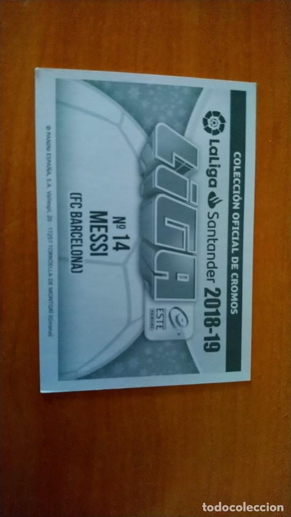 Cromos de f&uacute;tbol: messi, liga 2018 2019 - Foto 2