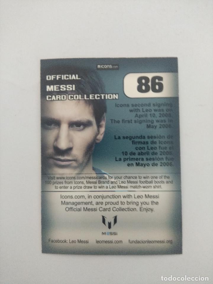 Cromos de f&uacute;tbol: OFFICIAL MESSI CARD COLLECTION 86. - Foto 2