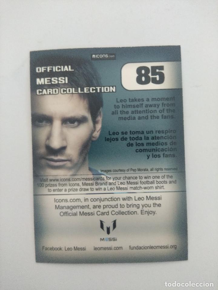 Cromos de f&uacute;tbol: OFFICIAL MESSI CARD COLLECTION 85. - Foto 2