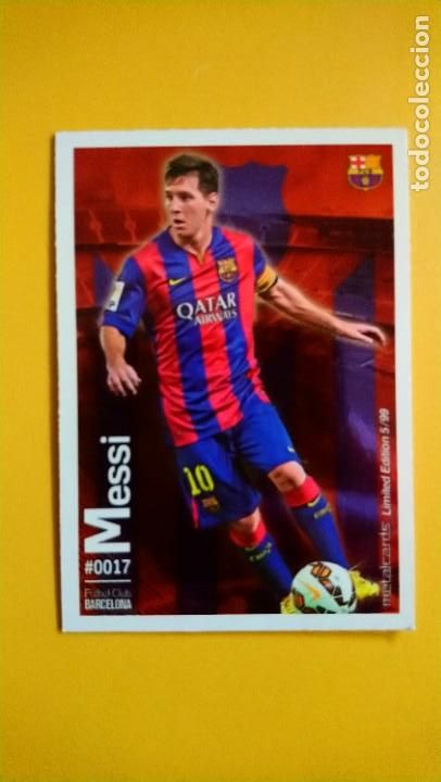 Cromos de f&uacute;tbol: messi edicion limitada 2015 - Foto 1