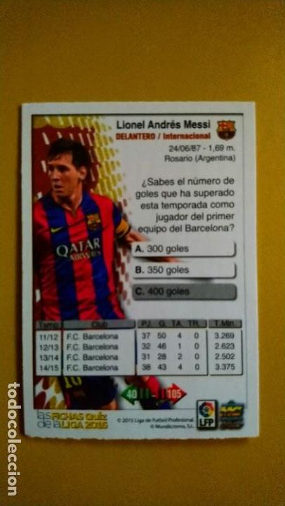 Cromos de f&uacute;tbol: messi edicion limitada 2015 - Foto 2