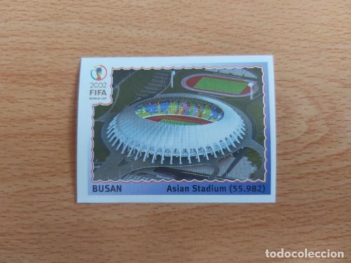Cromos de Futebol: CROMO FUTBOL MUNDIAL 2002 EDITORIAL PANINI 6.SEDE BUSAN-NUNCA PEGADO-TRASERA EN AZUL