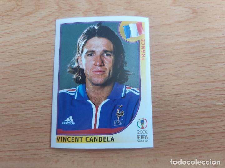 Cromos de Futebol: CROMO FUTBOL MUNDIAL 2002 EDITORIAL PANINI 33.CANDELA-FRANCIA-NUNCA PEGADO-TRASERA EN AZUL