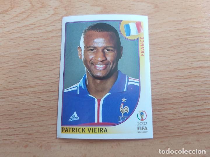 Cromos de Futebol: CROMO FUTBOL MUNDIAL 2002 EDITORIAL PANINI 35.VIEIRA-FRANCIA-NUNCA PEGADO-TRASERA EN AZUL