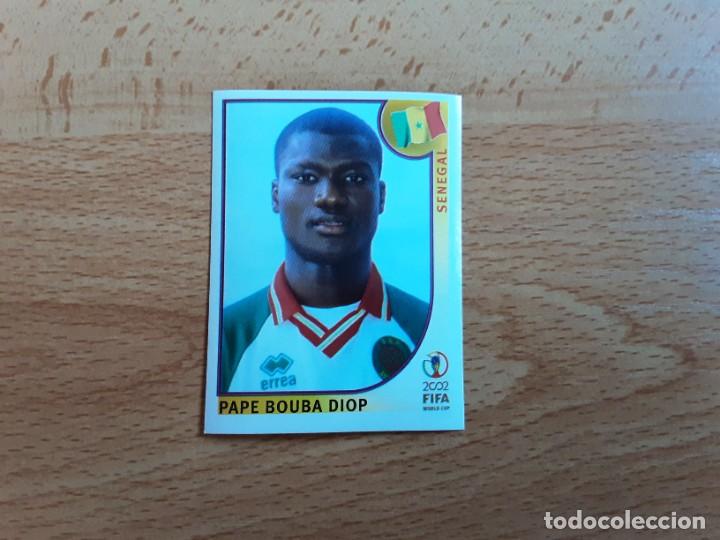 Cromos de Futebol: CROMO FUTBOL MUNDIAL 2002 EDITORIAL PANINI 51.DIOP-SENEGAL-NUNCA PEGADO-TRASERA EN AZUL