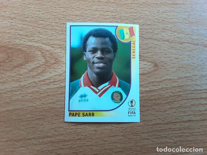 Figurine di Calcio: CROMO FUTBOL MUNDIAL 2002 EDITORIAL PANINI 53.SARR-SENEGAL-NUNCA PEGADO-TRASERA EN AZUL