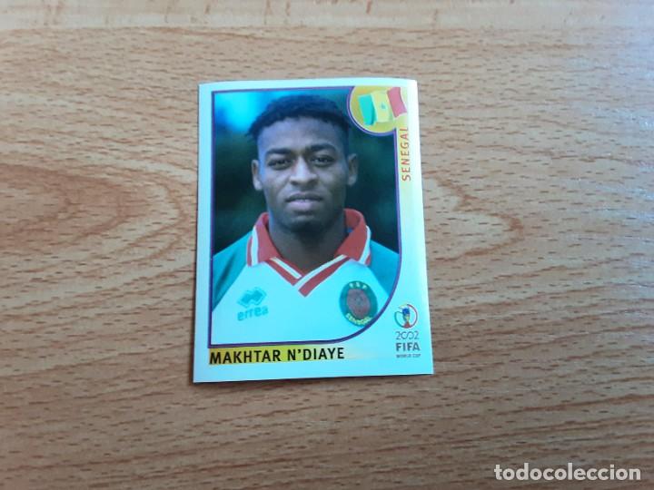 Fu&szlig;ball-Sticker: CROMO FUTBOL MUNDIAL 2002 EDITORIAL PANINI 55.N'DIAYE-SENEGAL-NUNCA PEGADO-TRASERA EN AZUL