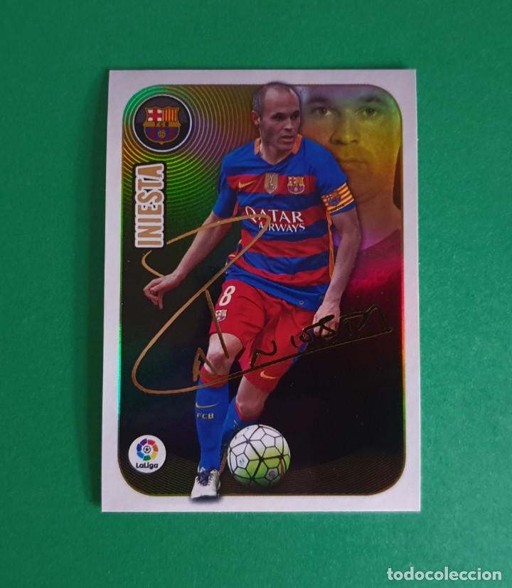 Fu&szlig;ball-Sticker: INIESTA (SERIE ORO N&ordm; 8) - BARCELONA - EDICIONES ESTE 2016-17 - 16/17 (NUEVO)