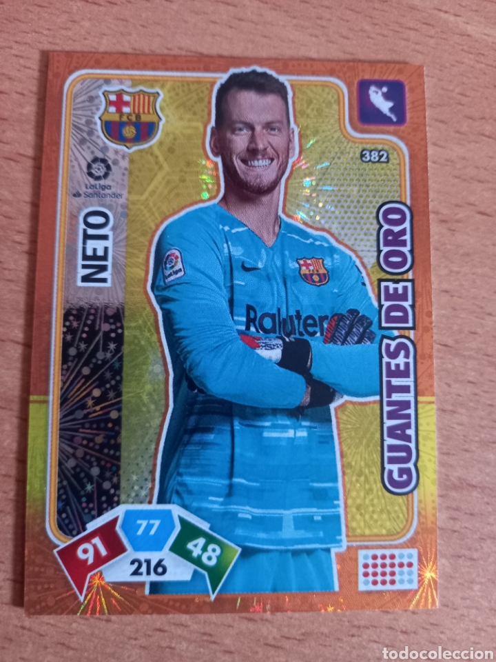 Figurine di Calcio: Panini Adrenalyn 2019 2020 19 20 382 Neto Barcelona guantes de oro