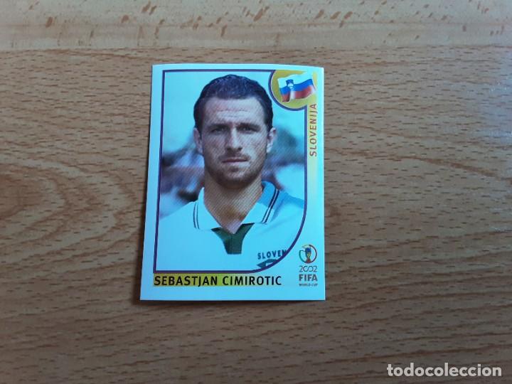 Cromos de F&uacute;tbol: CROMO FUTBOL MUNDIAL 2002 EDITORIAL PANINI 132.CIMIROTIC-ESLOVENIA-NUNCA PEGADO-TRASERA EN AZUL