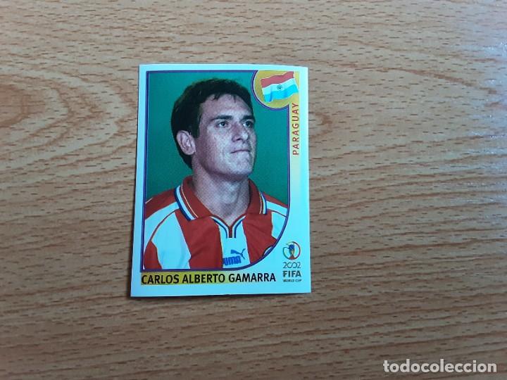 Cromos de f&uacute;tbol: CROMO FUTBOL MUNDIAL 2002 EDITORIAL PANINI 137.GAMARRA-PARAGUAY-NUNCA PEGADO-TRASERA EN AZUL