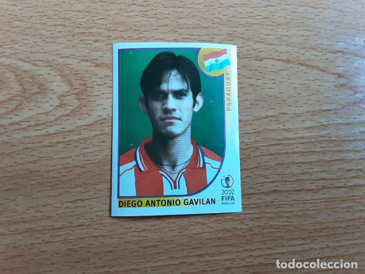 Cromos de F&uacute;tbol: CROMO FUTBOL MUNDIAL 2002 EDITORIAL PANINI 141.GAVILAN-PARAGUAY-NUNCA PEGADO-TRASERA EN AZUL