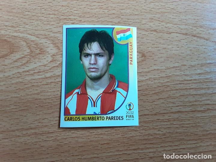 Figurine di Calcio: CROMO FUTBOL MUNDIAL 2002 EDITORIAL PANINI 142.PAREDES-PARAGUAY-NUNCA PEGADO-TRASERA EN AZUL