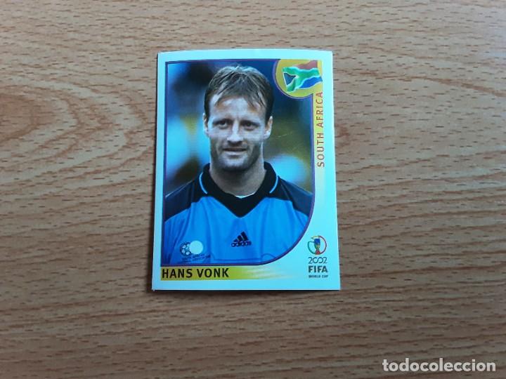 Cromos de F&uacute;tbol: CROMO FUTBOL MUNDIAL 2002 EDITORIAL PANINI 153.VONK-SUDAFRICA-NUNCA PEGADO-TRASERA EN AZUL