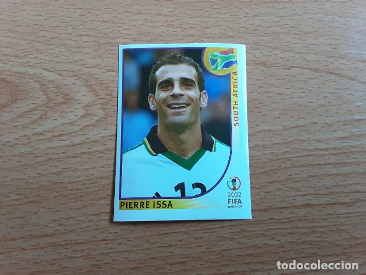 Cromos de f&uacute;tbol: CROMO FUTBOL MUNDIAL 2002 EDITORIAL PANINI 155.ISSA-SUDAFRICA-NUNCA PEGADO-TRASERA EN AZUL