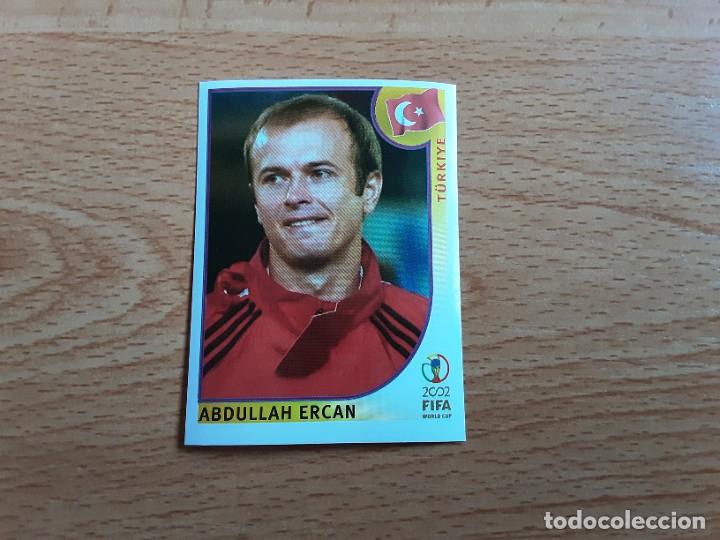 Cromos de f&uacute;tbol: CROMO FUTBOL MUNDIAL 2002 EDITORIAL PANINI 196.ERCAN-TURQUIA-NUNCA PEGADO-TRASERA EN AZUL