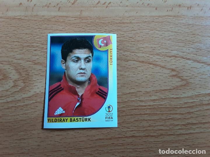 Cromos de f&uacute;tbol: CROMO FUTBOL MUNDIAL 2002 EDITORIAL PANINI 201.BASTURK-TURQUIA-NUNCA PEGADO-TRASERA EN AZUL