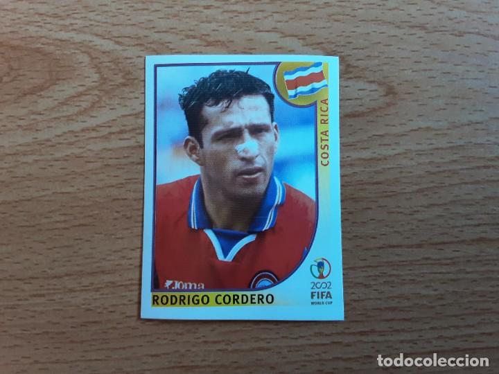 Football Stickers: CROMO FUTBOL MUNDIAL 2002 EDITORIAL PANINI 231.CORDERO-COSTA RICA-NUNCA PEGADO-TRASERA EN AZUL