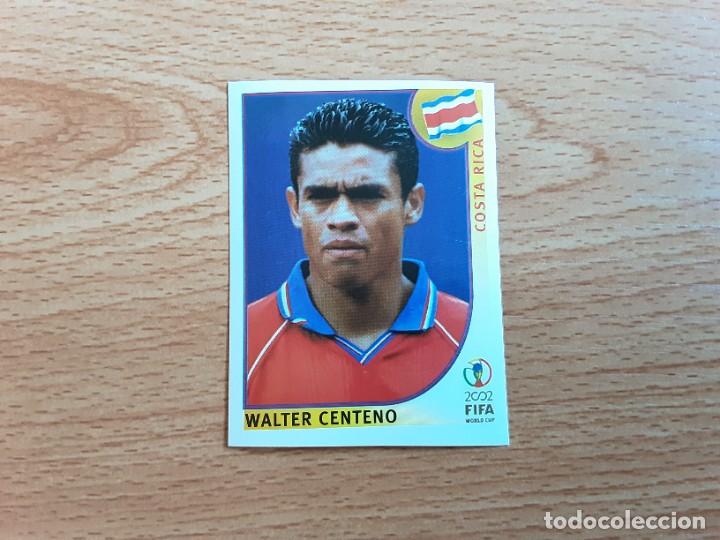 Cromos de F&uacute;tbol: CROMO FUTBOL MUNDIAL 2002 EDITORIAL PANINI 232.CENTENO-COSTA RICA-NUNCA PEGADO-TRASERA EN AZUL