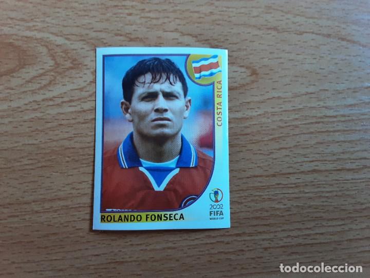 Cromos de f&uacute;tbol: CROMO FUTBOL MUNDIAL 2002 EDITORIAL PANINI 237.FONSECA-COSTA RICA-NUNCA PEGADO-TRASERA EN AZUL