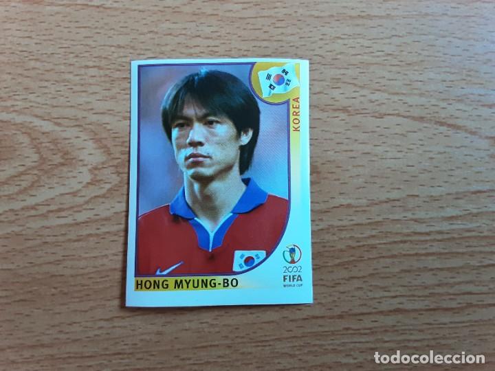 Figurine di Calcio: CROMO FUTBOL MUNDIAL 2002 EDITORIAL PANINI 247.MYUNG-BO/COREA-NUNCA PEGADO-TRASERA EN AZUL