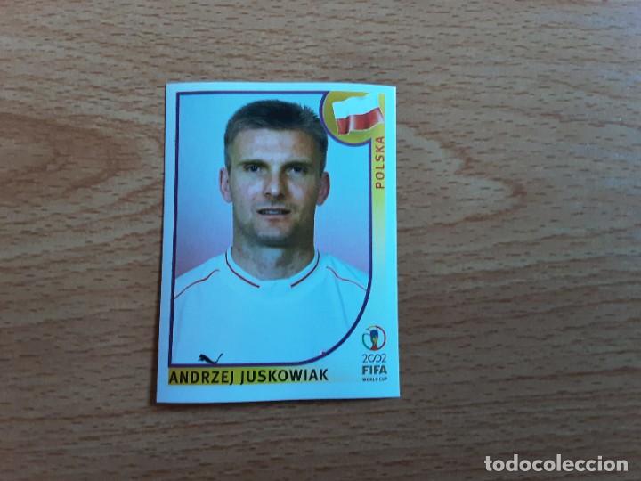 Cartes &agrave; collectionner de Football: CROMO FUTBOL MUNDIAL 2002 EDITORIAL PANINI 276.JUSKOWIAK-POLONIA-NUNCA PEGADO-TRASERA EN AZUL