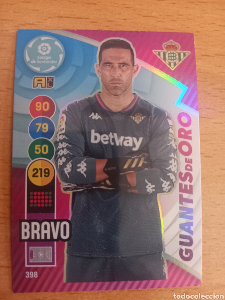 Football Stickers: Panini Adrenalyn 2020 2021 20 21 398 Bravo Real Betis guantes de oro