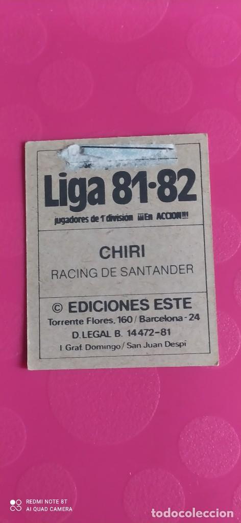 Cromos de f&uacute;tbol: CHIRI RACING SANTANDER ESTE 81 82 1981 1982 RECUPERADO - Foto 2