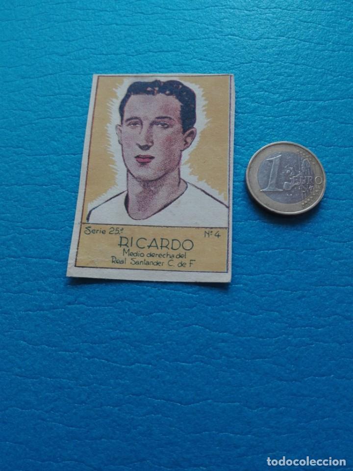 Fu&szlig;ball-Sticker: ANTIGUO CROMO FUTBOL EDITORIAL HISPANO AMERICANA 1941 - REAL SANTANDER C. de F.- RICARDO
