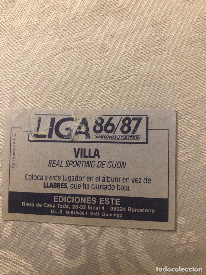 Cromos de f&uacute;tbol: VILLA COLOCA SPORTING GIJ&Oacute;N EDICIONES ESTE 86-87 - Foto 2