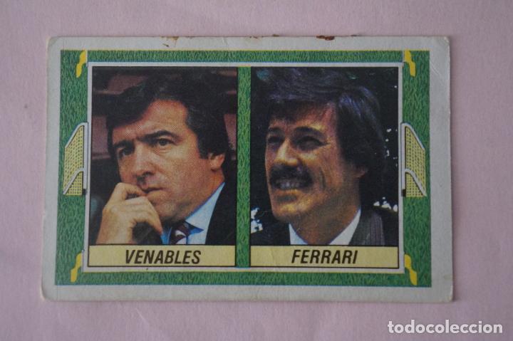 Cromos de f&uacute;tbol: CROMO FUTBOL ENTRENADOR VENABLES-FERRARI BARCELONA-ZARAGOZA DESPEGADO LIGA ESTE 1984-1985/84-85