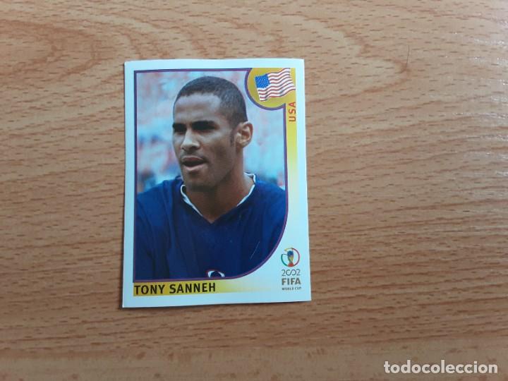 Football Stickers: CROMO FUTBOL MUNDIAL 2002 EDITORIAL PANINI 285.SANNEH-USA-NUNCA PEGADO-TRASERA EN AZUL