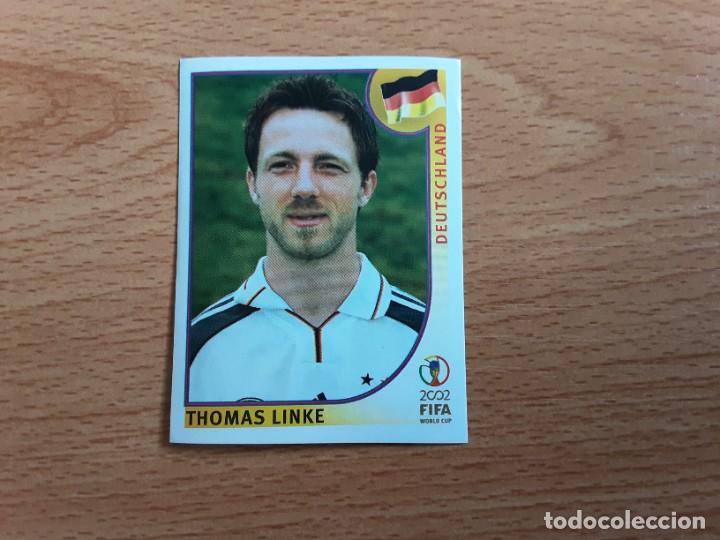 Figurine di Calcio: CROMO FUTBOL MUNDIAL 2002 EDITORIAL PANINI 316.LINKE-ALEMANIA-NUNCA PEGADO-TRASERA EN AZUL