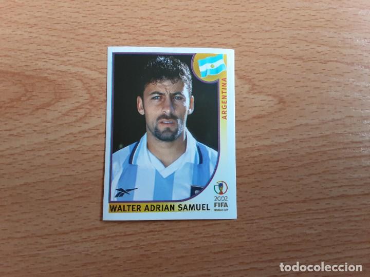 Figurine di Calcio: CROMO FUTBOL MUNDIAL 2002 EDITORIAL PANINI 390.SAMUEL-ARGENTINA-NUNCA PEGADO-TRASERA EN AZUL
